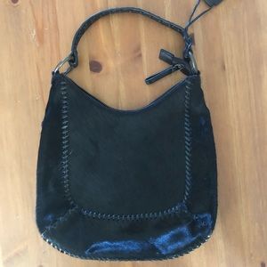 Antonio Melani Black Hair on Hide Handbag